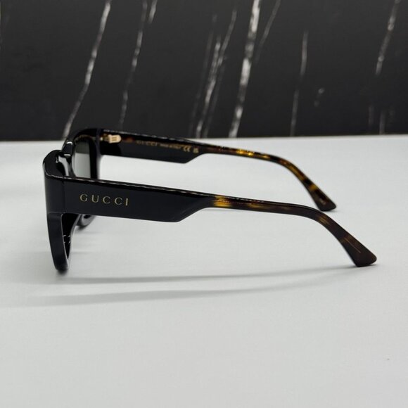 NEW GG1670SK 001 GUCCI SUNGLASSES BLACK HAVANA GREY UNISEX EYEWEAR GUCCI - Picture 8 of 12